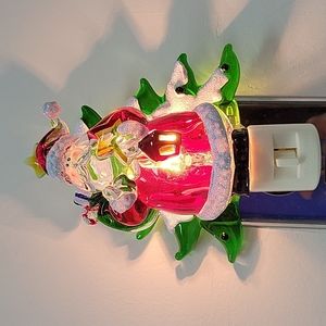 Night Light, Christmas Theme Santa Clause Christmas Tree